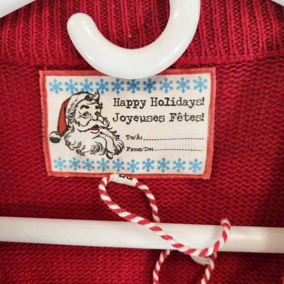 Vintage Ugly  Christmas Tree Sweater Red Unisex - Picture 4 of 11